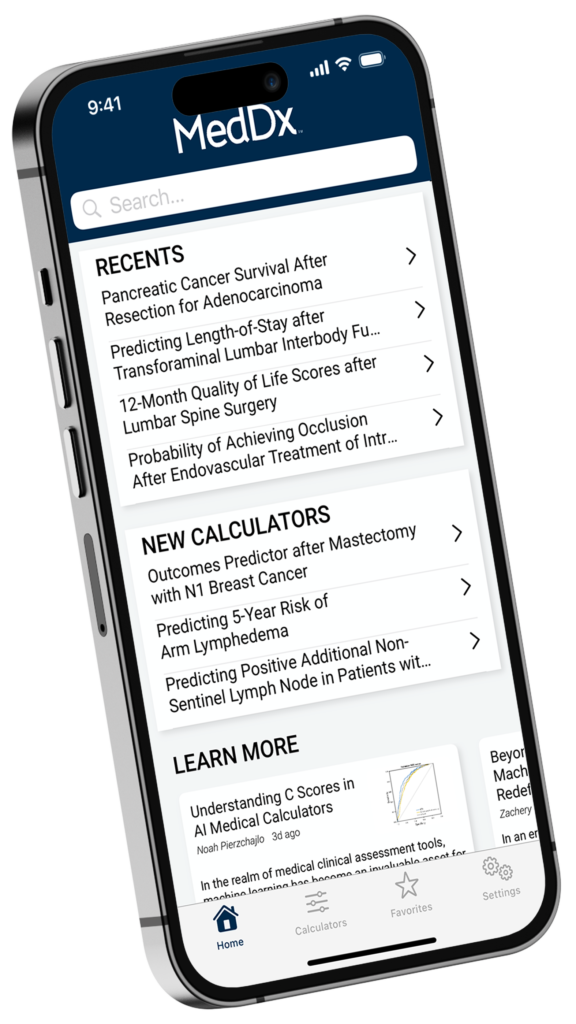 Hero image of MedDx app on iphone